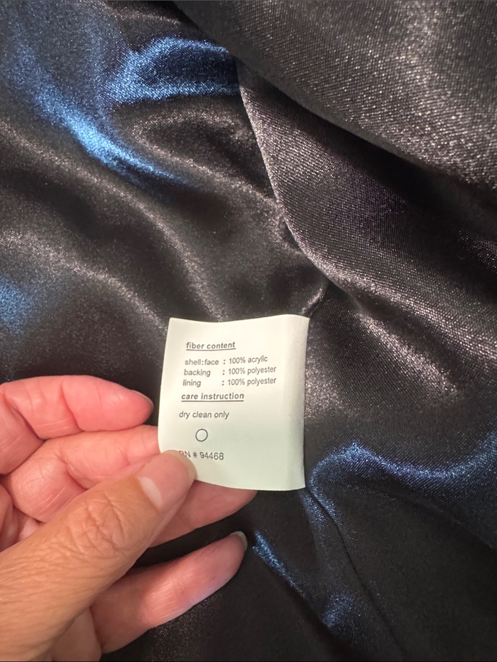Esprit Black Faux Fur Coat - Women's Plush Button Coat - Picture 7 of 12